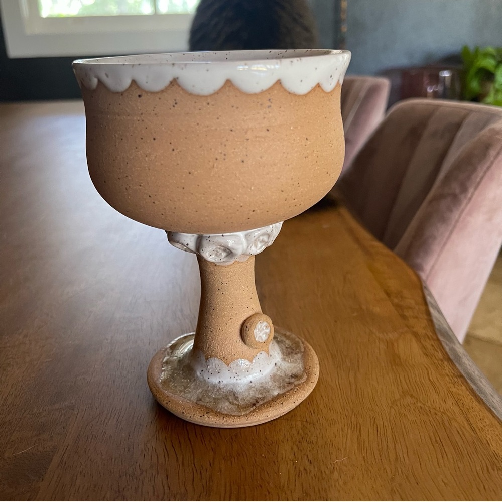 Handmade Ceramic Wine Goblet by That Pottery Gal